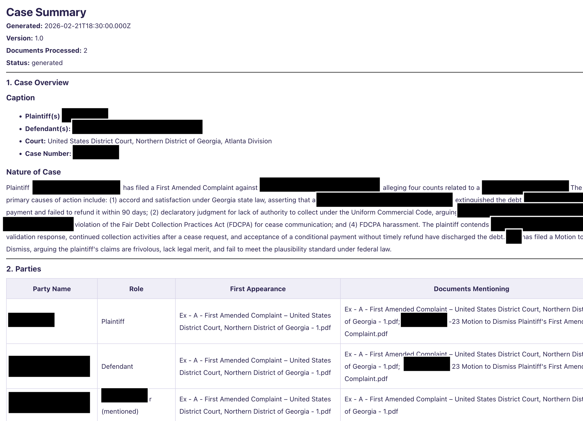 Case Summary